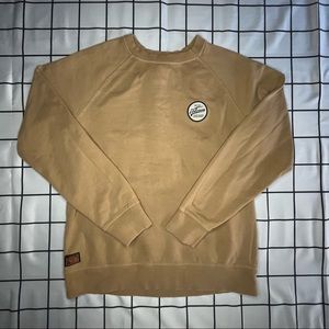 Size S: Volcom Retro Crewneck Pullover Sweatshirt Khaki Tan